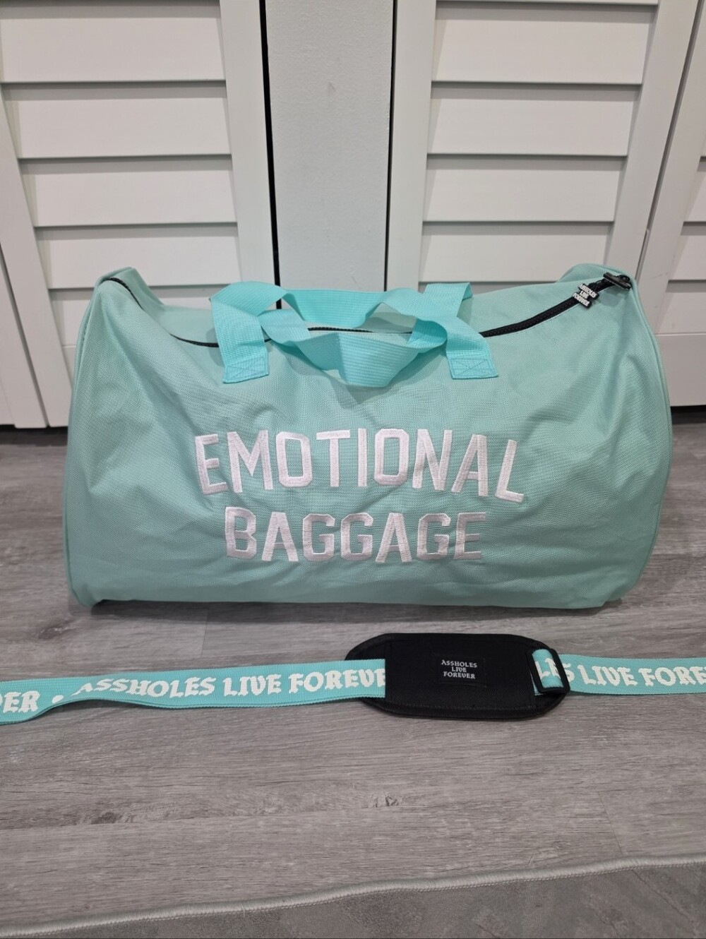 Assholes Live Forever ALF Gym Duffle Bag - Emotional Baggage